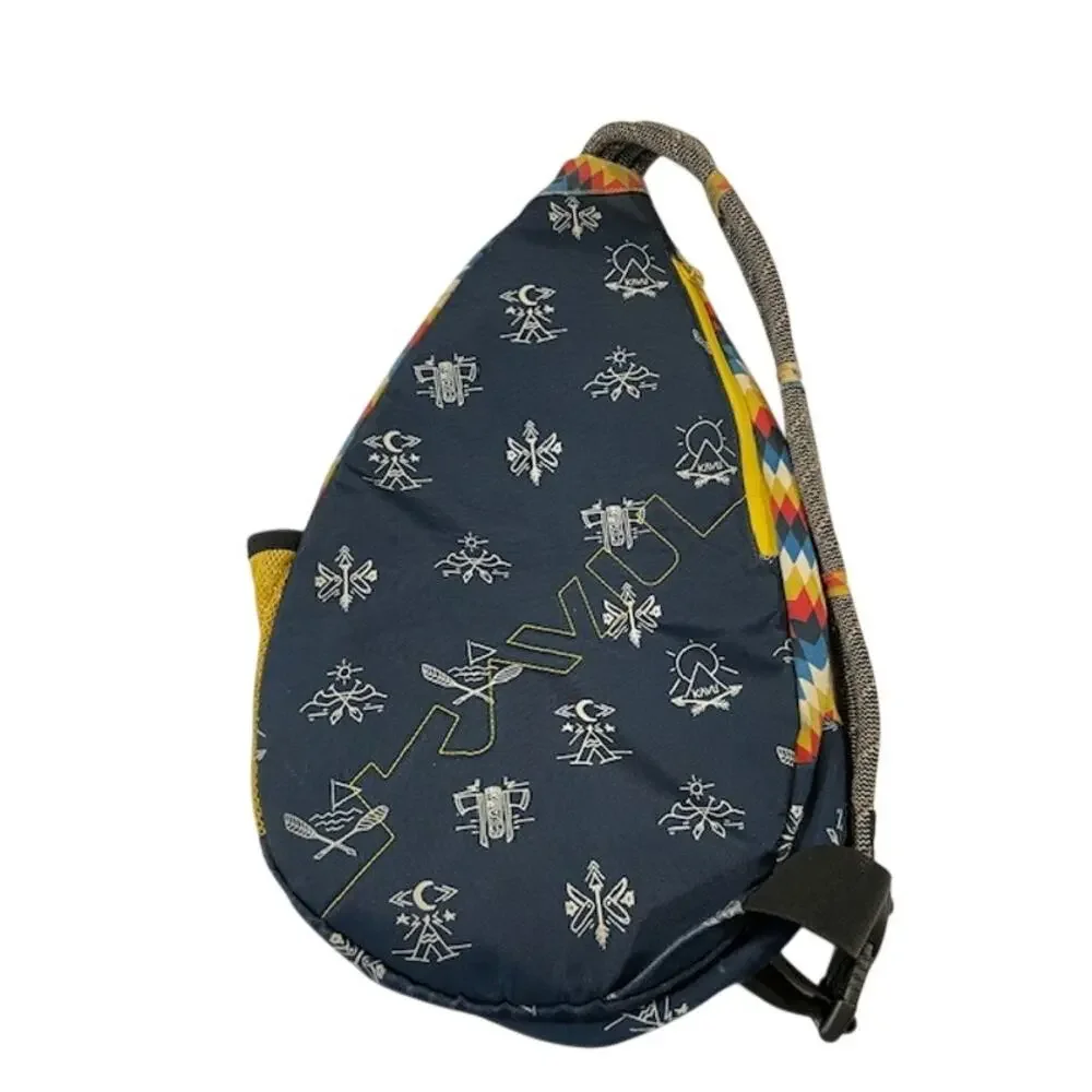 Kavu-Paxton Sling Pack W/Zig Zag Pattern & Graphic Print